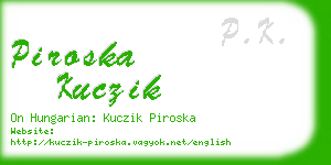 piroska kuczik business card
